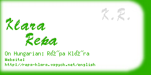 klara repa business card
